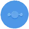 Icon en caricature de mamelon percé bleu. Pour afficher la section avec les prix body piercing de seins à Montréal, on y voit un icon de mamelon bleu avec barbell.