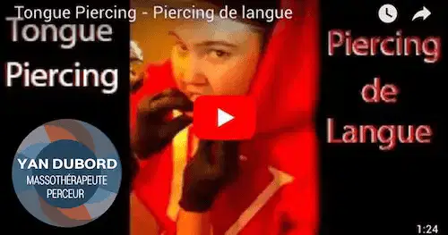 Image thumbnail d'une vidéo YouTube qui redirige les internautes vers le site YouTube pour voir un vidéo de conseil de Piercing de langue fait par Yan Dubord Massothérapeute Perceur à Montreal.