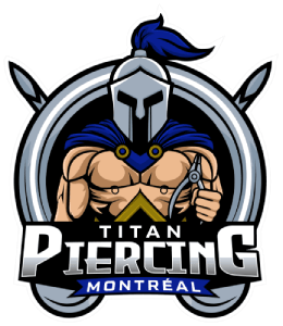 Logo du 2e studio de Yan Dubord Massothérapeute Perceur situé à Rosemont La Petite-Patrie nommé Titan Piercing Montréal | Body Piercing et Douceur.